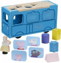 TM Toys Peppa Peppa Bus Sorter din lemn