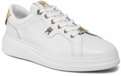 Tommy Hilfiger Sneakers Tommy Hilfiger Pointy Court Sneaker Hardware FW0FW07780 Alb