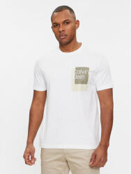 Calvin Klein Póló Overlay Box Logo T-Shirt K10K112402 Fehér Regular Fit (Overlay Box Logo T-Shirt K10K112402)