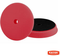 Extol Premium 8804551 polírozó habszivacs, tépőzáras (finiselő/T10), Ø 180x25 mm, 22 mm-es furat - piros (8804551)