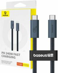 Baseus Flash USB Type-C apa - USB Type-C apa Adat és töltő kábel - Fekete (1m) (P10311803111-00)