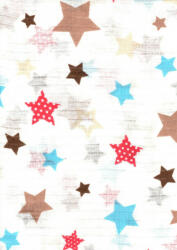  Mintás textil pelenka 1db-os - színes csillagok - babyshopkaposvar