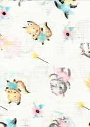 Mintás textil pelenka 1db-os - varázslatos állatok - babyshopkaposvar
