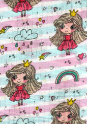  Mintás textil pelenka 1db-os - Princess - babyshopkaposvar