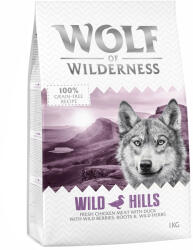 Wolf of Wilderness Wolf of Wilderness Preț special! 2 x 1 kg hrană uscată câini - Adult Wild Hills Rață