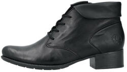 Rieker Botine dama, Rieker, 78631-00-Negru, casual, piele naturala, cu toc, negru (Marime: 39)