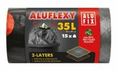 Alufix Szemeteszsák ALUFIX 35L Aluflexy húzófüles 2 rétegű 15 db/tekercs (MSZ35FLEXYUNI) - irodaszer