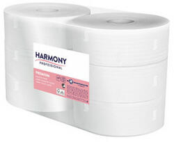 Harmony toalettpapír Jumbo 24cm-es, 2r. , fehér, 195m/tek, 6tek/karton, 56karton/raklap (7362)