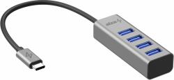AlzaPower AluCore USB-C (M) to 4× USB-A (F) - asztroszürke (APW-HCA4A1Y)