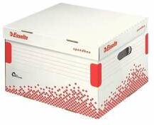 Esselte Recipient de depozitare de dimensiuni L din carton reciclat Esselte Speedbox alb (623913)