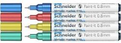 Schneider Set de markere metalice lucioase 0, 8 mm, SCHNEIDER "Paint-It 010", 4 culori diferite - 4 buc/set (ML01011502)