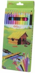EVO Set de creioane colorate, hexagonal 12 culori (EV10A03)