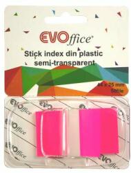 EVO Etichetă 25, 4x43, 2mm, 50 de coli, plastic evoffice roz (EV6D10RO)