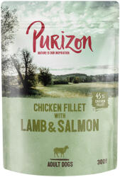Purizon Purizon 22 + 2 gratis! 24 x 140/200/300 g Adult hrană umedă câini - Adult: Miel & somon cu cartofi și pere (24 300 g)
