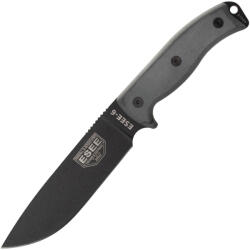 Esee Knives Model 6 black blade, grey handle 6P-B with black sheath + belt clip (ESEE-6P-B)