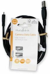 Nedis Cablu USB | USB 2.0 | USB-A Plug | UC-E6 8-Pini Masculin | 480 Mbps | Placat cu nichel | 2.00 m | Rotund | PVC | Negru | Etichetă (CCGL60810BK20)