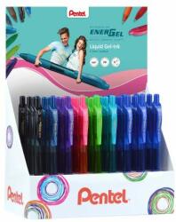  Pix cu gel Rollerball 0, 35mm, Pentel EnerGelX BL107COL 36 bucăți display (BL107COL-3E)