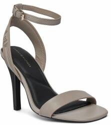 Tommy Hilfiger Sandale Tommy Hilfiger Sporty Leather High Heel Sandal FW0FW07795 Smooth Taupe PKB