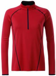 Daiber Tricou functional de damă cu mânecă lungă JN497 - Roșie / neagră | S (JN497-1752270)