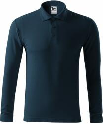 MALFINI Tricou polo bărbați cu mânecă lungă Pique Polo LS - Albastru marin | L (2210215)