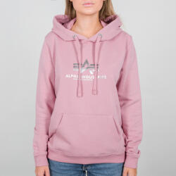 Alpha Industries New Basic Hoody Woman Foil Print - silver pink/metalsilver