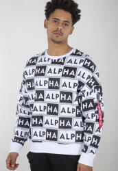 Alpha Industries AOP OS Sweater - white/black
