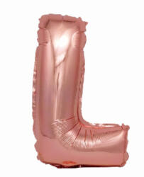 Balon party, folie metalizata roz, 40 cm, litera L