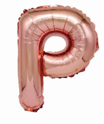  Balon party, folie metalizata roz, 40 cm, litera P