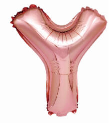  Balon party, folie metalizata roz, 40 cm, litera Y