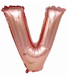 Balloons4party Balon folie litera V rose gold 40 cm