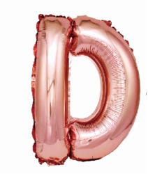 Balloons4party Balon folie litera D rose gold 40 cm