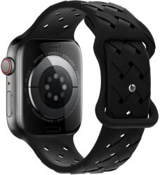  Hoco Flexible szilikon szíj Apple Watch-hoz bambusz mintás 38/40/41mm WA16 - Fekete (WA1638-01)
