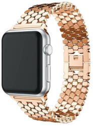 Apple Watch 38/40/41 mm Hexagon Fém óraszíj - Rose Gold (IWFH303)