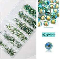  1680 darabos kristály strassz készlet 6 féle méretben P36 - Light green AB