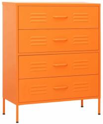 vidaXL narancssárga acél fiókos szekrény 80 x 35 x 101, 5 cm 336201