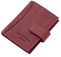 La Scala piros patentos álló bőr kártyatartó lsh2038/t