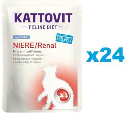 KATTOVIT Feline Diet Niere/Renal hrana umeda dietetica pentru pisici cu afectiuni ale rinichilor, cu rata 24 x 85 g