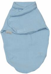 AMY - Sistem de infasare Baby swaddle Puzzle Muslin din Bumbac, Albastru (80847) Lenjerii de pat bebelusi‎, patura bebelusi