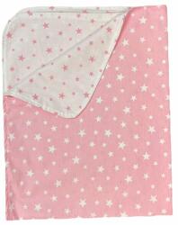 Deseda Paturica din panza de bumbac Junior Stelute roz (4648) Lenjerii de pat bebelusi‎, patura bebelusi