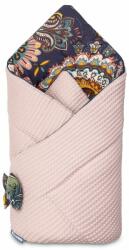 Sensillo Paturica nou-nascut Sensillo Wafel Wrap Boho Roz 75x75 cm (SILLO-42340) - babyneeds