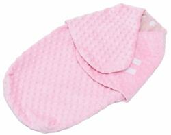 Paturica fermecata Sistem de infasat minky roz pal si bumbac 100% model balerine 0-3 luni (C3586) Lenjerii de pat bebelusi‎, patura bebelusi
