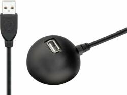 Goobay USB-A 2.0 apa - USB-A 2.0 anya Adat és töltő kábel - Fekete (1.5m) (68913)