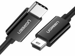 UGREEN US242 USB-C és Mini USB kábel, 1m (fekete) (50445)