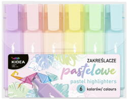 DERFORM - KIDEA 6 színű pasztell színű szövegkiemelők