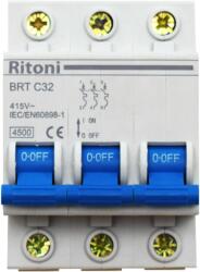 Comtec Intrerupator automat tripolar RITONI BRT 4.5kA MCB 63/3/C 63A (MF0001-14734)
