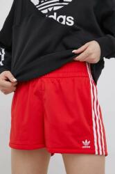 adidas Originals rövidnadrág Adicolor HE9495 női, piros, sima, magas derekú - piros 32