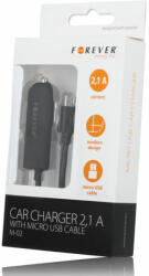 Forever autós töltő micro usb kábel 2, 1A 1, 2m M-02 (fekete)