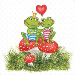 Ambiente Frogs in love papírszalvéta 33x33cm, 20db-os - perfectodekor