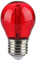 V-TAC LED izzó filament COG E27 G45 2W piros kisgömb - 217413