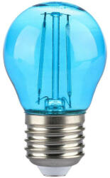 V-TAC LED izzó filament COG E27 G45 2W kék kisgömb - 217412 (217412)
